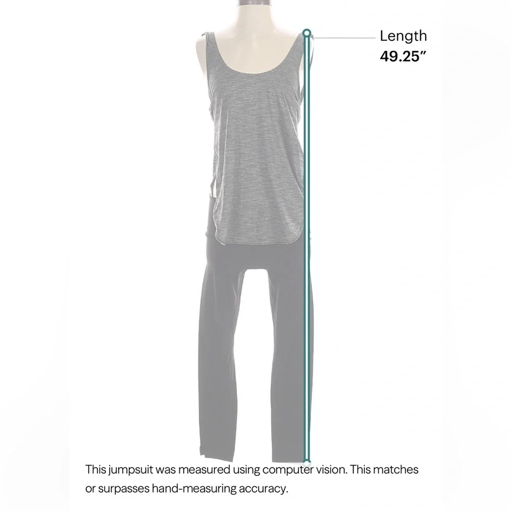 Lululemon Gray & Black Sleeveless Top with Black Pants Romper / Workout